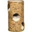 Arbre à chat avec trois cachettes et quatre lits - Structure en jacinthe d'eau tressée à la main, lit surélevé multicouche pour chatons, niche gain de place et coussins modernes et confortables pour un repos douillet