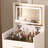 3 in 1 Vanity Desk with open Top Mirror,Small Make Up Vanity Set with Visible Glass Desktop,Makeup Vanity with 3 Drawers