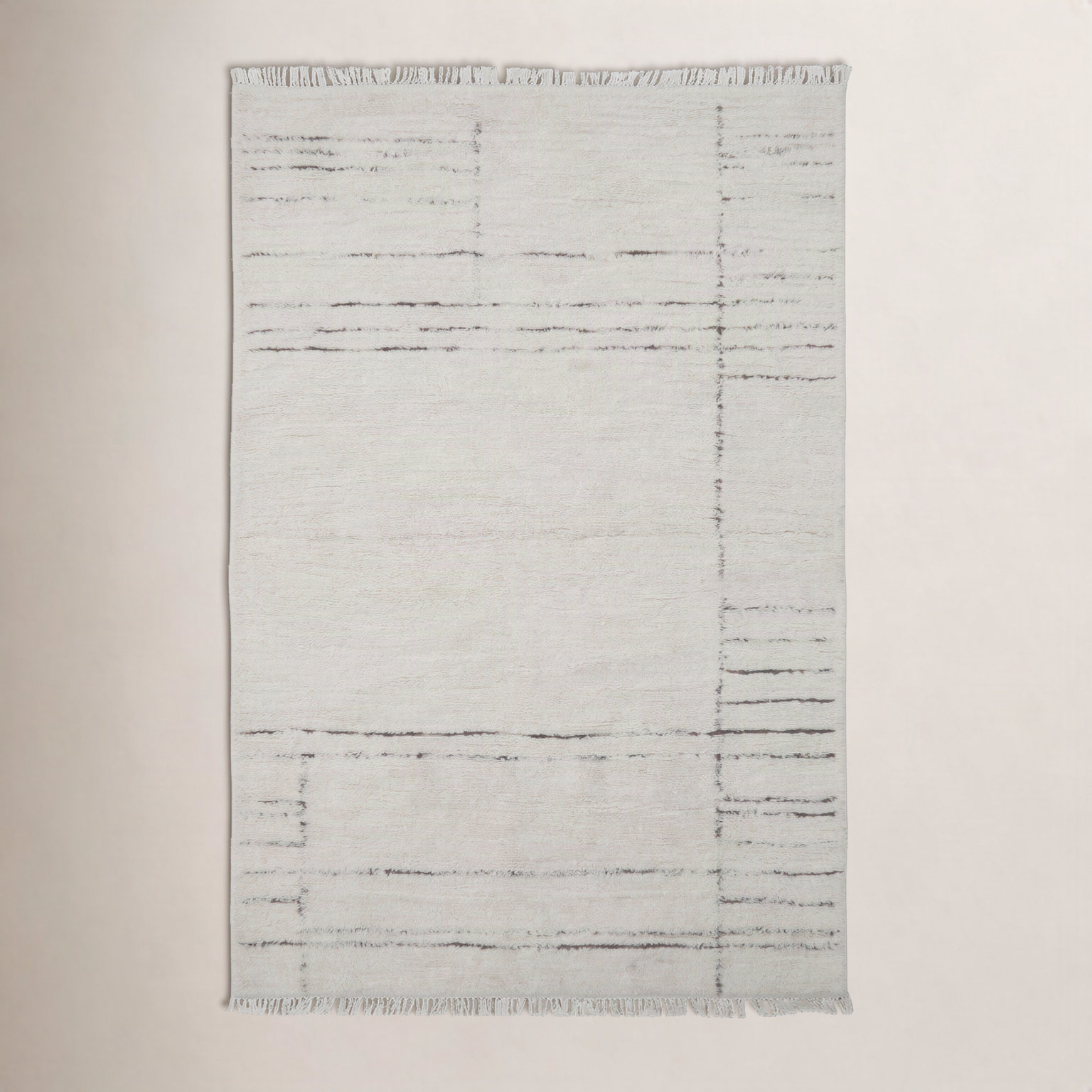 Hand-Woven Moroccan Wool Rug, Rectangle 3' x 5'