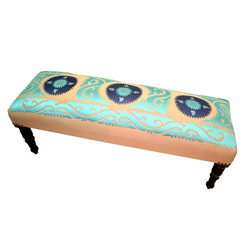 100% Cotton Upholstered Bench