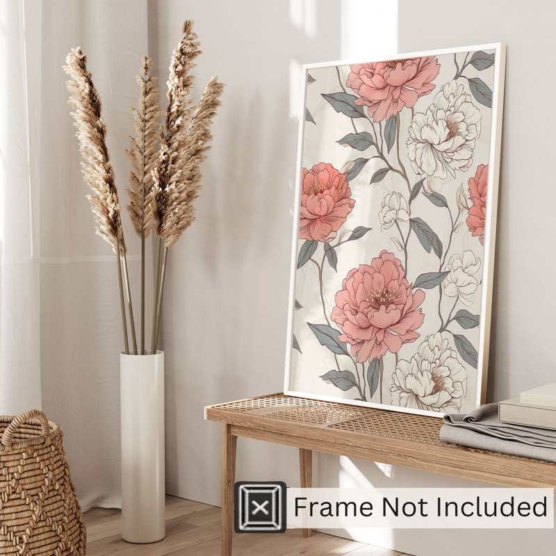 Impression florale sans cadre, H 20 po x l 16 po