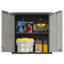 Armoire de rangement murale en métal avec porte verrouillable et 1 tablette pour garage, bureau, assemblage requis
