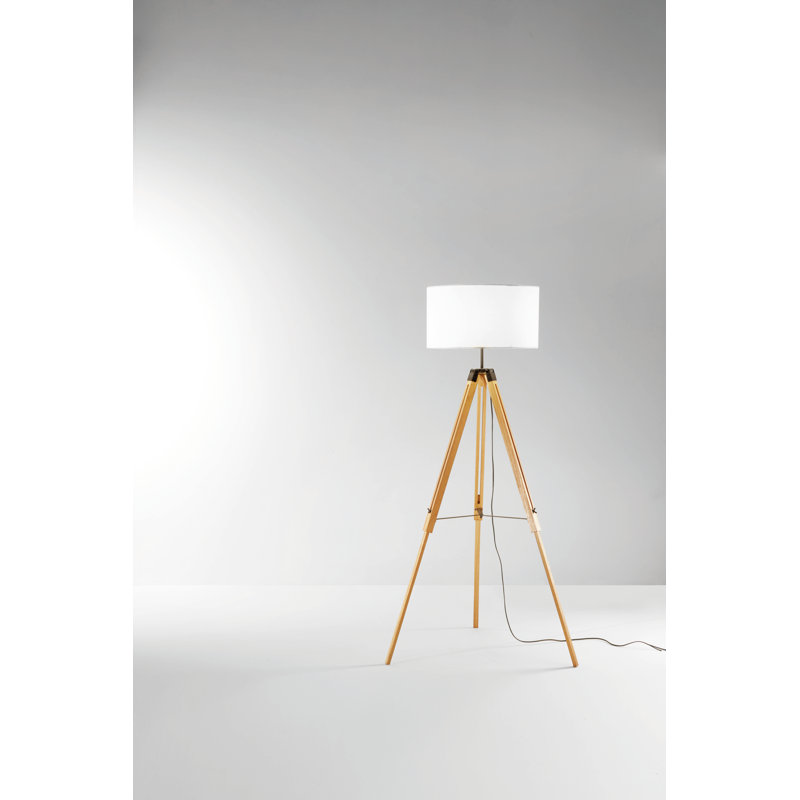 Nortonville 151cm Wood Tripod Floor Lamp
