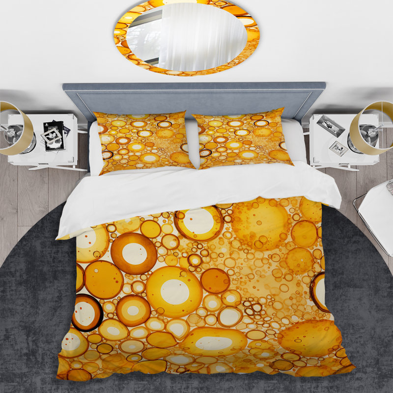 Sunset Reverie Abstract Swirl Collages - Ensemble de housse de couette Abstract Collages