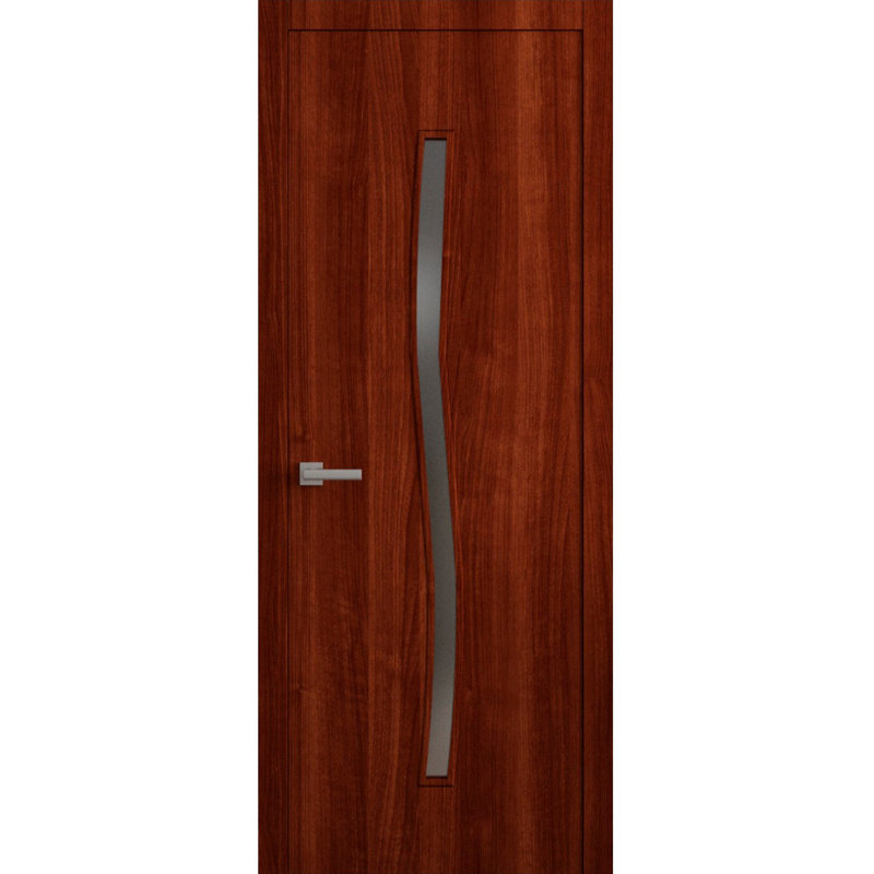 Intérieur de la porte française - Essentiel 8002 - Poignée simple à panneau régulier - Portes de salle de bain modernes