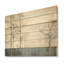 Minimalisme beige, rivière calme, forêt I - forêt de rivière, art sur bois de pin naturel-101403147