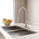 CASAINC Single-Handle Pull-Down Kitchen Faucet Single Hole Faucet with Deck Plate