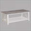 Ensemble de table basse et de table de salon 3 pièces blanc brun facile à assembler-1829843363-1829843362