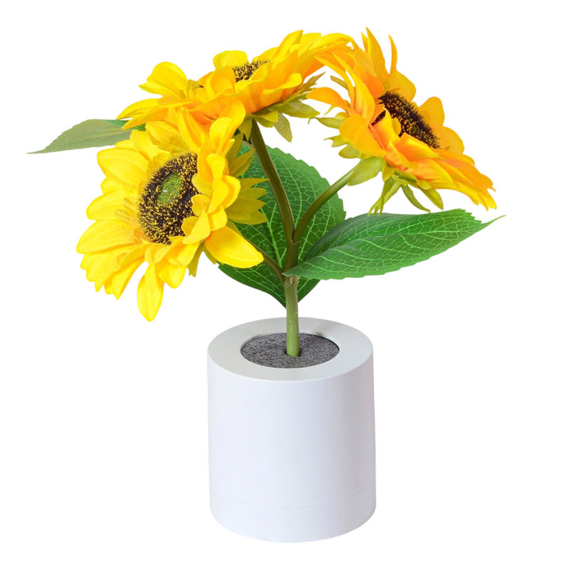 Shimmering Sunflower Lamp 3 Warm LED Lights 3 Levelss Dimming Sunflower Night Light Ambient Home Decor USB Charging Valentine's Day Gift For Living Room Bedroom