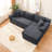 Compression Cloud Sectionals, Corduroy L Shape Modern Home Sofa