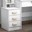 Bureau de coiffeuse Fashion avec miroir et lumières - 3 variations de couleur, console blanche 4,