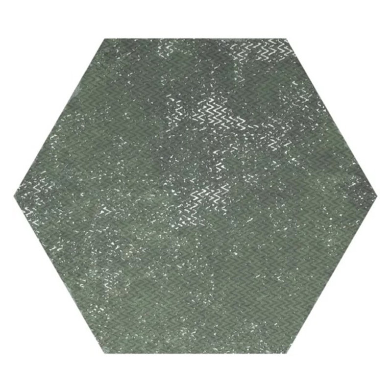 Zenith 9 X 11 In. Textured Olive Green Porcelain Hexagon Wall And Floor Tile (8.07 Sq Ft/Case) - 16 Pack