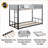 Twin Over Twin Metal Bunk Bed - Convertible, Silent Slats, Vented Guardrail, No Box Spring, Black &amp; Grey