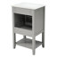 Meuble-lavabo de ferme 20 po avec plateau en céramique intégré-2007754355