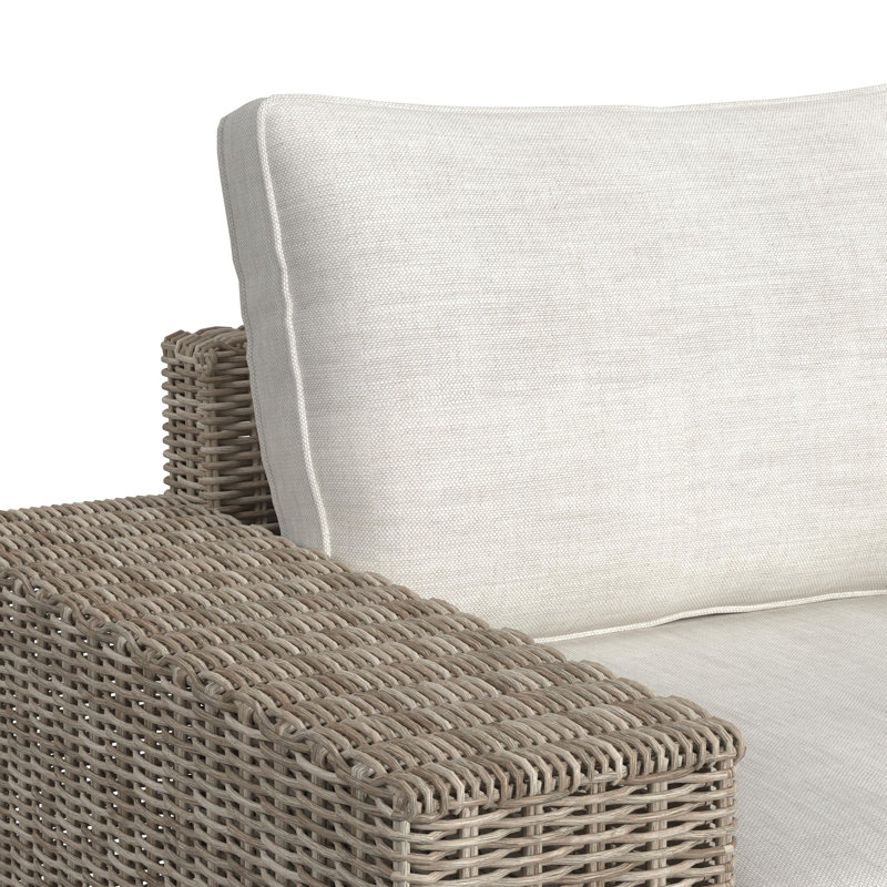 Chaise pivotante Oglesby - Naturel et beige oléfine
