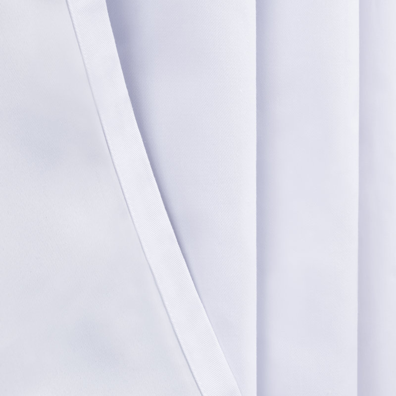Khalon Cotton Blend Blackout Curtain Panel Pair, White/Beige