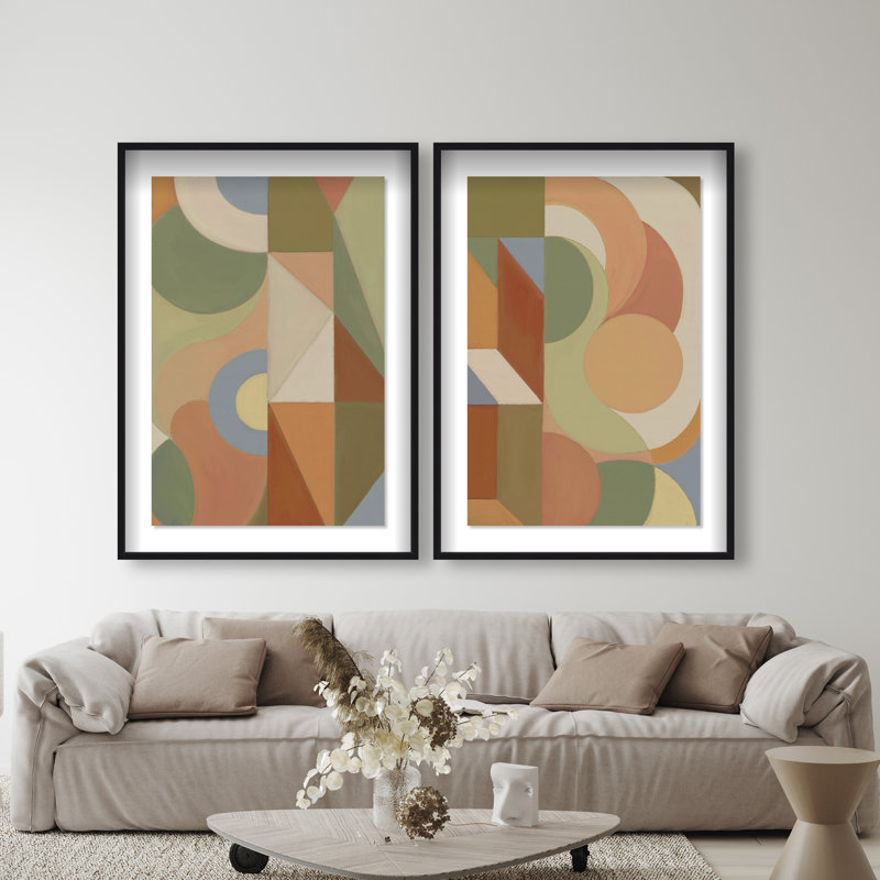 Adore You set Shadowbox Abstract Print by Oliver Gal, Black Frame, 10 x 15, 37.5"H x 55.5"W, Black Shadowbox
