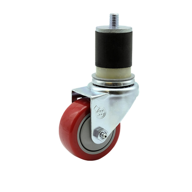 Roulettes extensibles en polyuréthane, Rouge