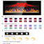 42 Inch Electric Fireplace, Double , 1400W Heat, 16 Flame & Ember Bed Colours 42" Tempered Glass, Remote Control, 11 Temperature Ranges 64F - 82F