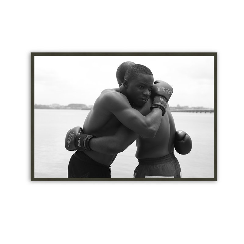 Good Black Art "clinch I" par Stephane Gaboué | Rectangulaire, reproduction d'art encadrée | Édition limitée | Cadre en bois massif