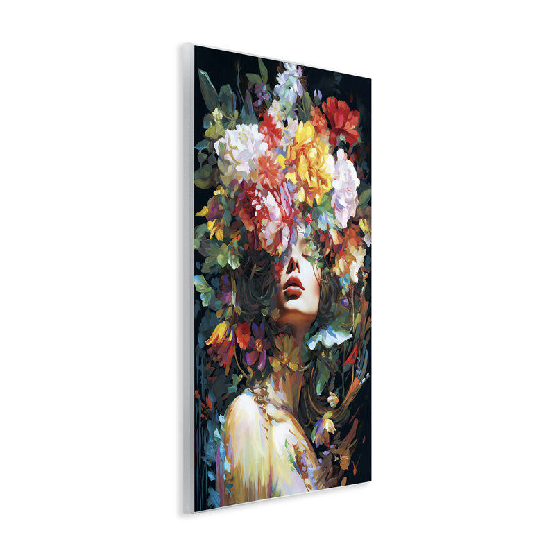 «Rose Bedecked Woman» par Leon Devenice, H 15 po x l 10 po