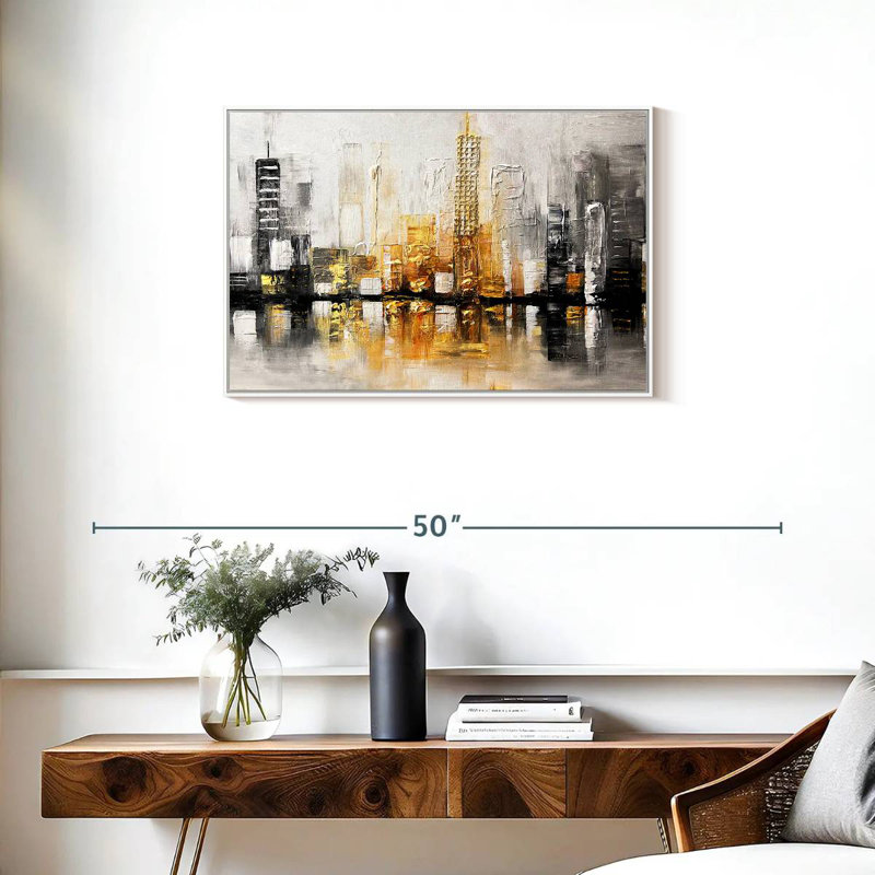 City View I, Cadre flottant blanc, 31 po x 21 po