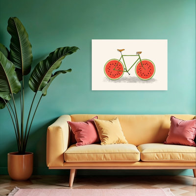 Watermelon, impression d'art mural contemporain bicyclette