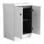 Modern Bathroom Sink Cabinet With White Resin Basin, Soft-Close Door & Metal Handles - 24 Hinges 24" Freestanding Model-1763768027-1763768025