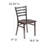Kendall Clear Coated Ladder Back Metal Restaurant Chair-94568939-68072805