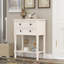 Console étroite, canapé mince avec trois tiroirs de rangement et tablette inférieure pour le salon, assemblage facile-370696434