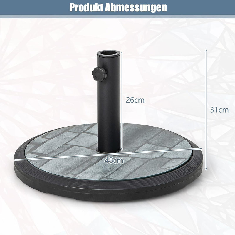 Beste 15.3kg Plastic Free Standing Umbrella Base