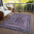 Machine Washable Indoor/Outdoor Xhevrie ACN1725 Purple Rug-2110718641