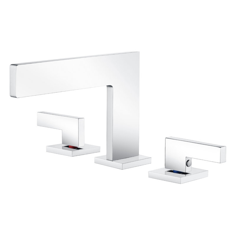 S1419W-XX Sumerain 8 inch Widespread Two Handle Bathroom Faucet,Deck Mount Waterfall Bathroom Sink Faucet, Chrome