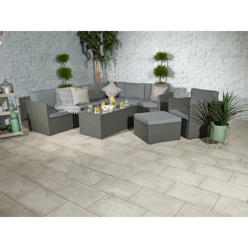  Black Corner Modular Set, Grey, Grey