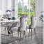 Ensemble de fauteuils de salle à manger capitonnés contemporains en flanelle 2 pièces-829233217