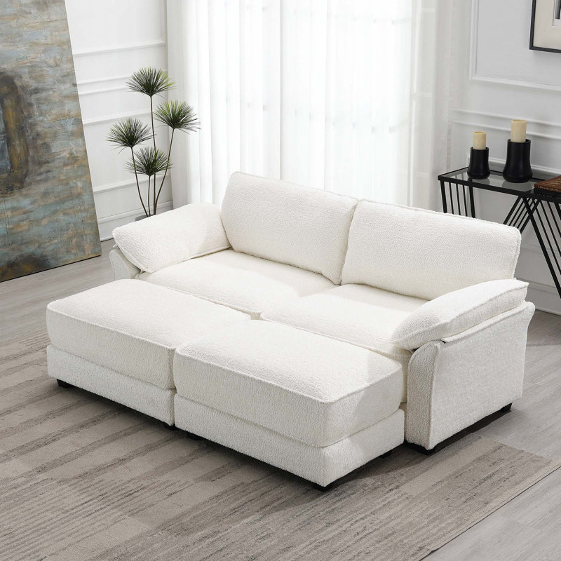 Ensemble de canapé-lit modulaire convertible Free Combination, Blanc
