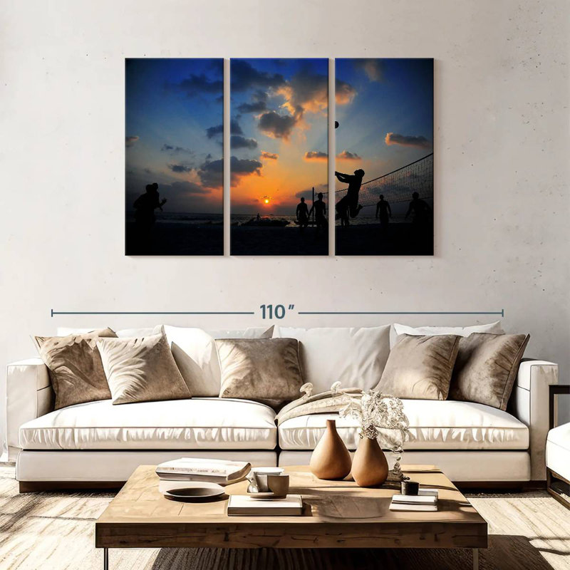 Gillard Beach Volleyball Silhouette, 48" H x 74" W