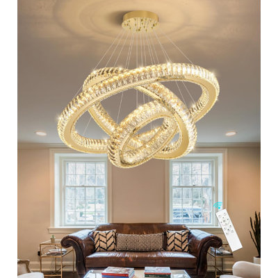Modern Dimmable 3 Rings Led Chandelier