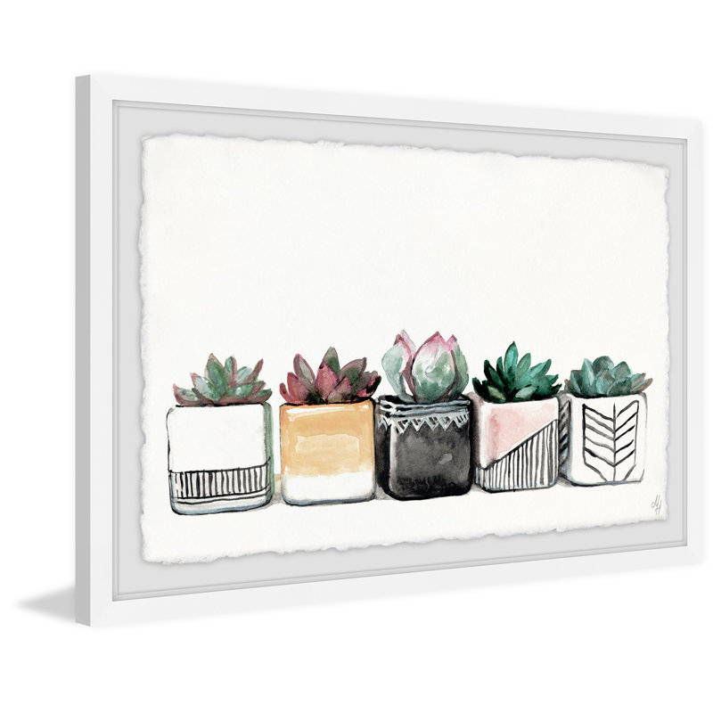 « succulent quintette », reproduction encadrée, H 24 po x l 36 po x P 1,5 po