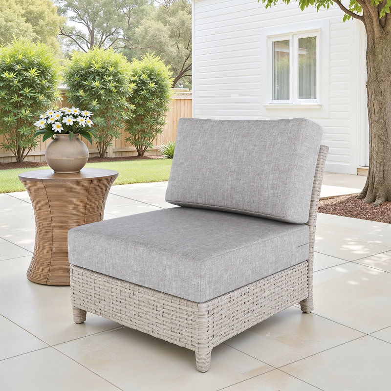 Amala Sunbrella® Outdoor Deep Seating Cushion, Sunbrella® Canvas Granite, 28.5" W x 28.5" D