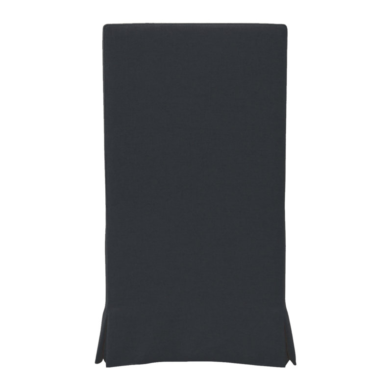 Chaise d'appoint en coton crème Rina, Avec roulettes, Gris anthracite