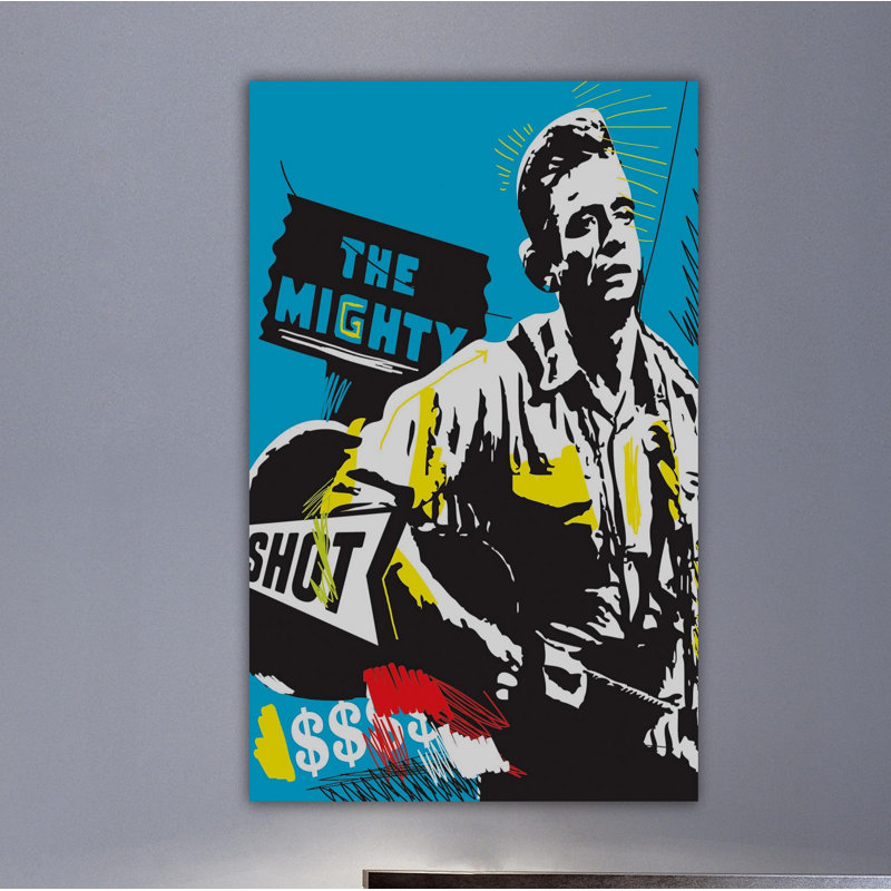 « cash », reproduction sur toile tendue, H 60 po x l 40 po