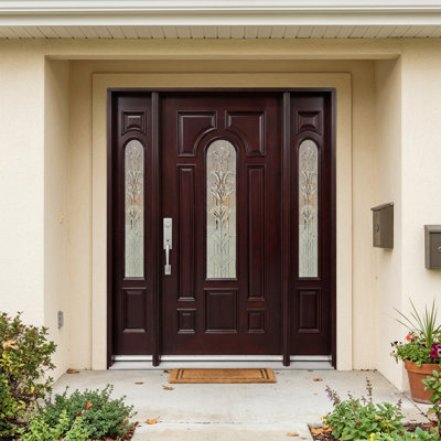 80'' Paneled Wood Front Entry Doors