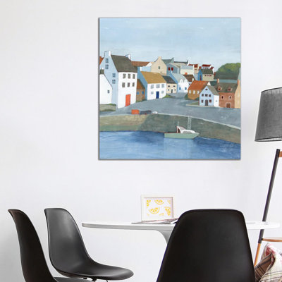 Old Coast Town II 1 Piece Wrapped Canvas Painting