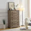 Grande commode de chambre moderne à six tiroirs-246147924
