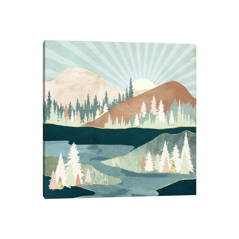 Soleil d'automne - impression, 37" H x 37" W x 1.5" D, Pas de tapis, Toile tendue