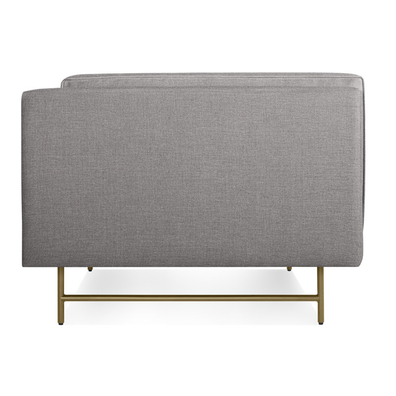 Bank Club Chair, Vern Grey, Antiqued Brass