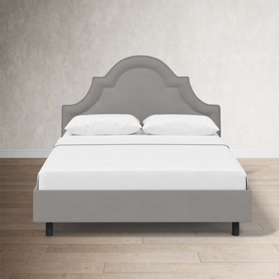 Knipe Upholstered Unfinished Scalloped Bed