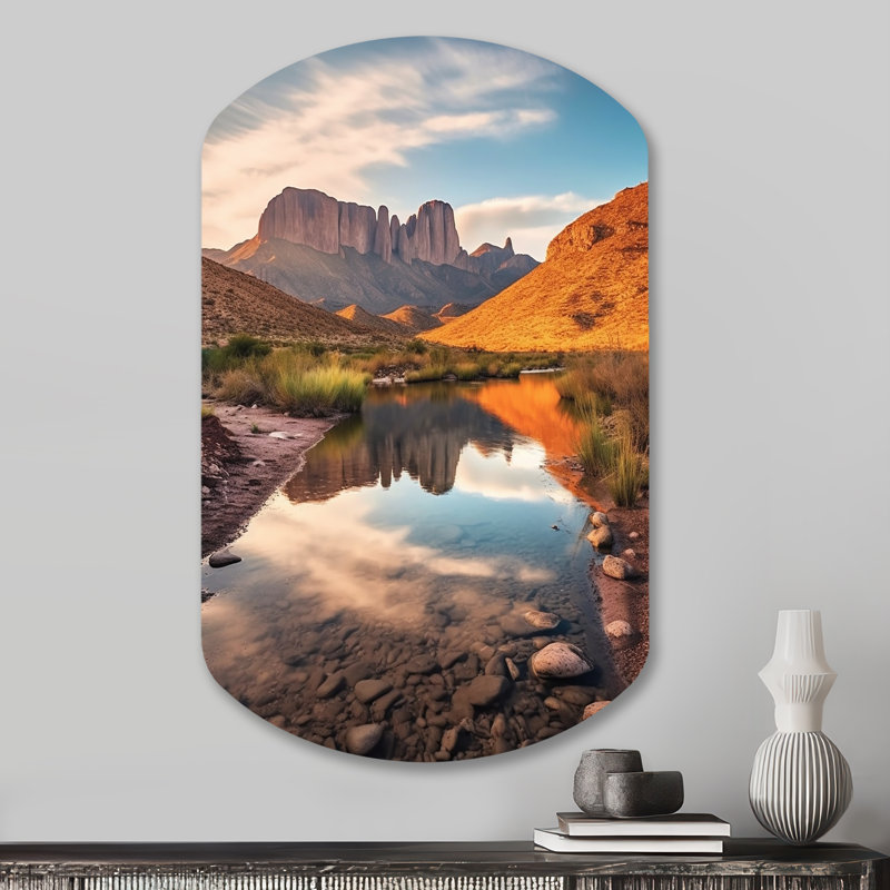 Décoration murale irrégulière en métal Grimbal - Texas Cylindre, H 31 po x l 19 po