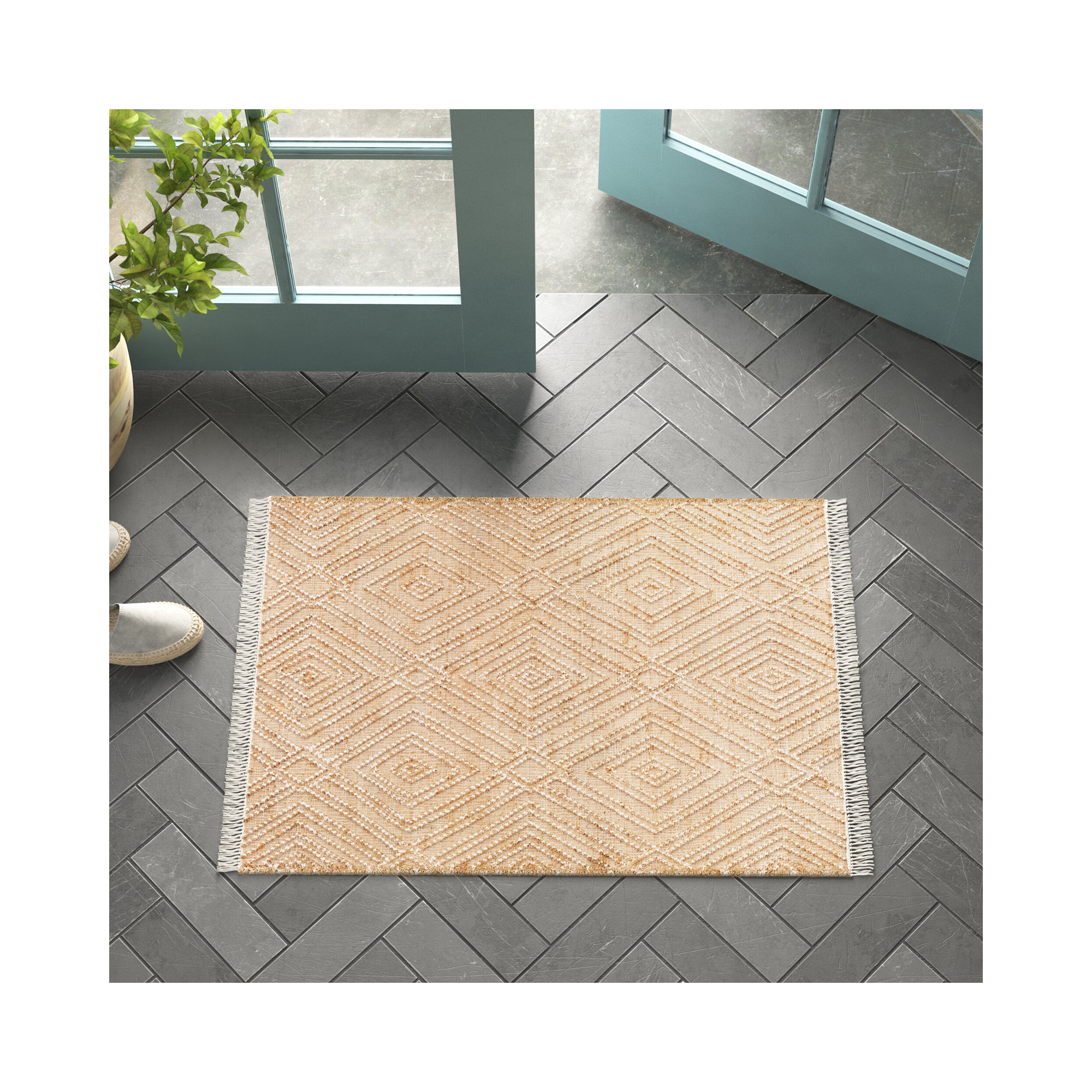 Sal Handmade Rug, Rectangle 2' x 3'